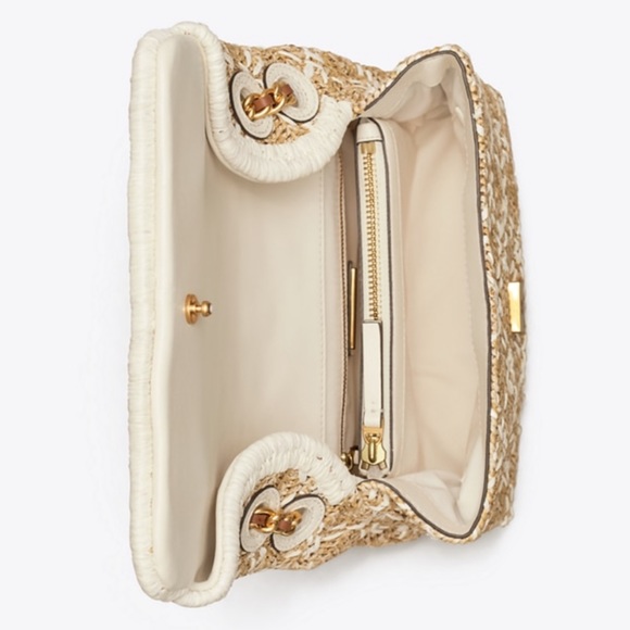 Tory Burch Fleming Straw/Raffia in White - Picture 3 of 7